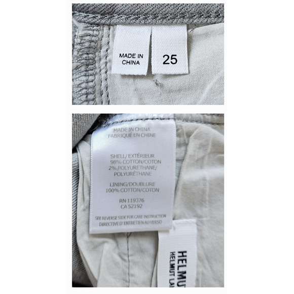 HELMUT LANG runway skinny-stretch crop ankle-zip goop fave travel jeans $245 25 - Picture 12 of 14